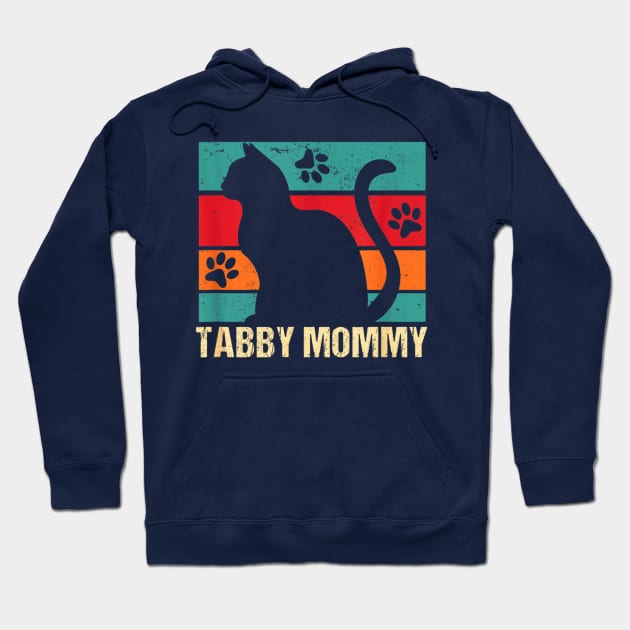 Tabby cat mom retro vintaged Hoodie by Dreamsbabe